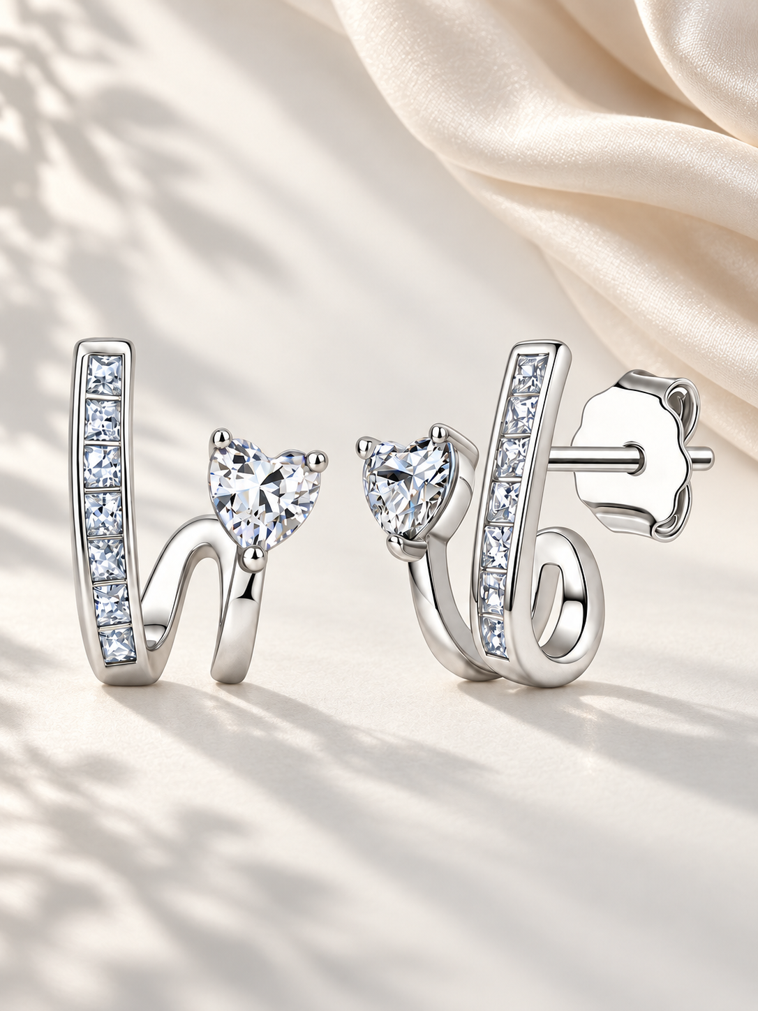 Cercei din Argint 925 Silver cu Moissanite 1,2 CTW