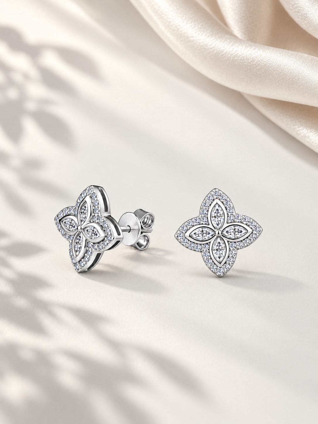 Cercei din Argint 925 Silver cu Moissanite 1,1 CTW