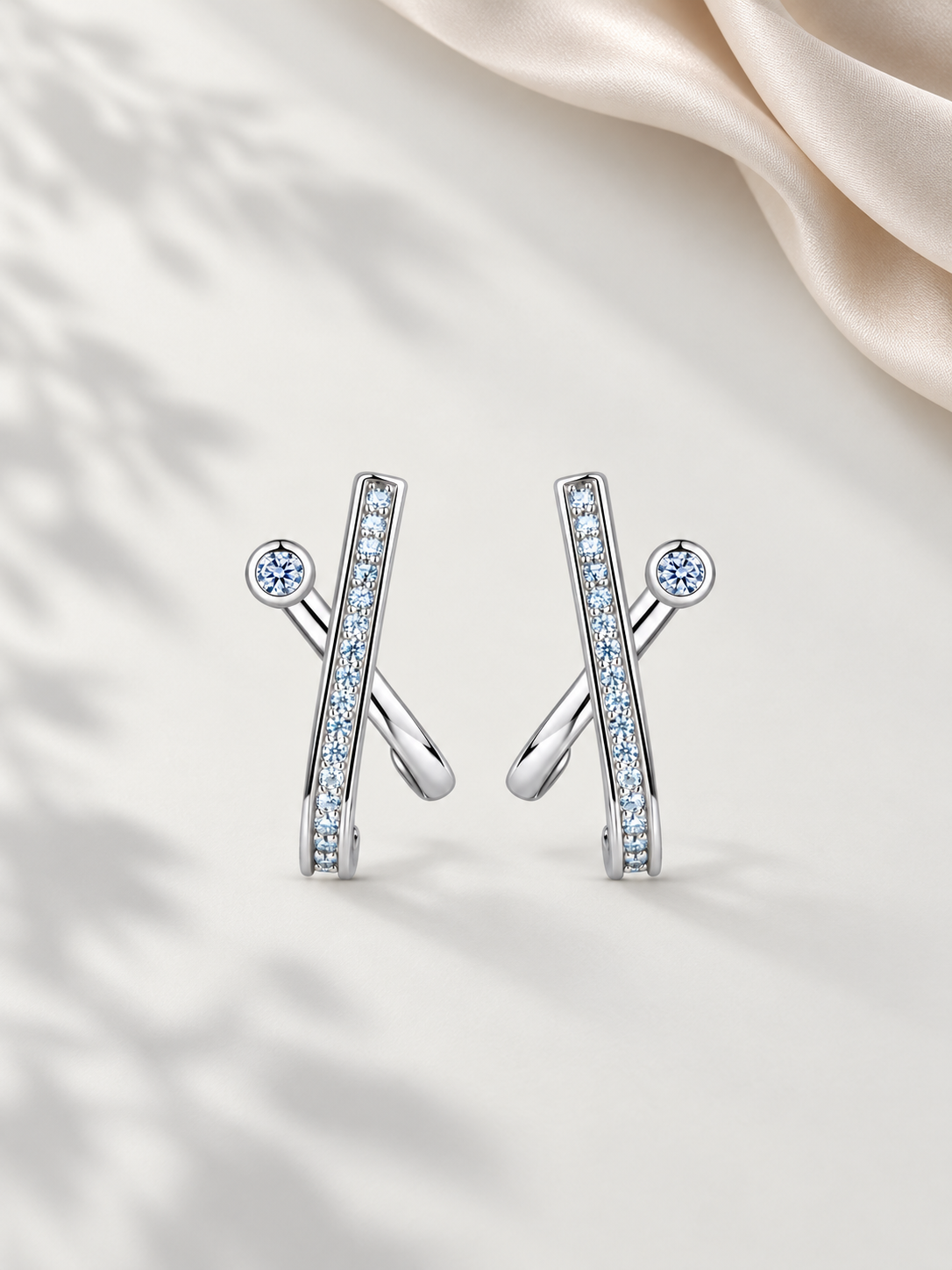 Cercei din Argint 925 Silver cu Moissanite