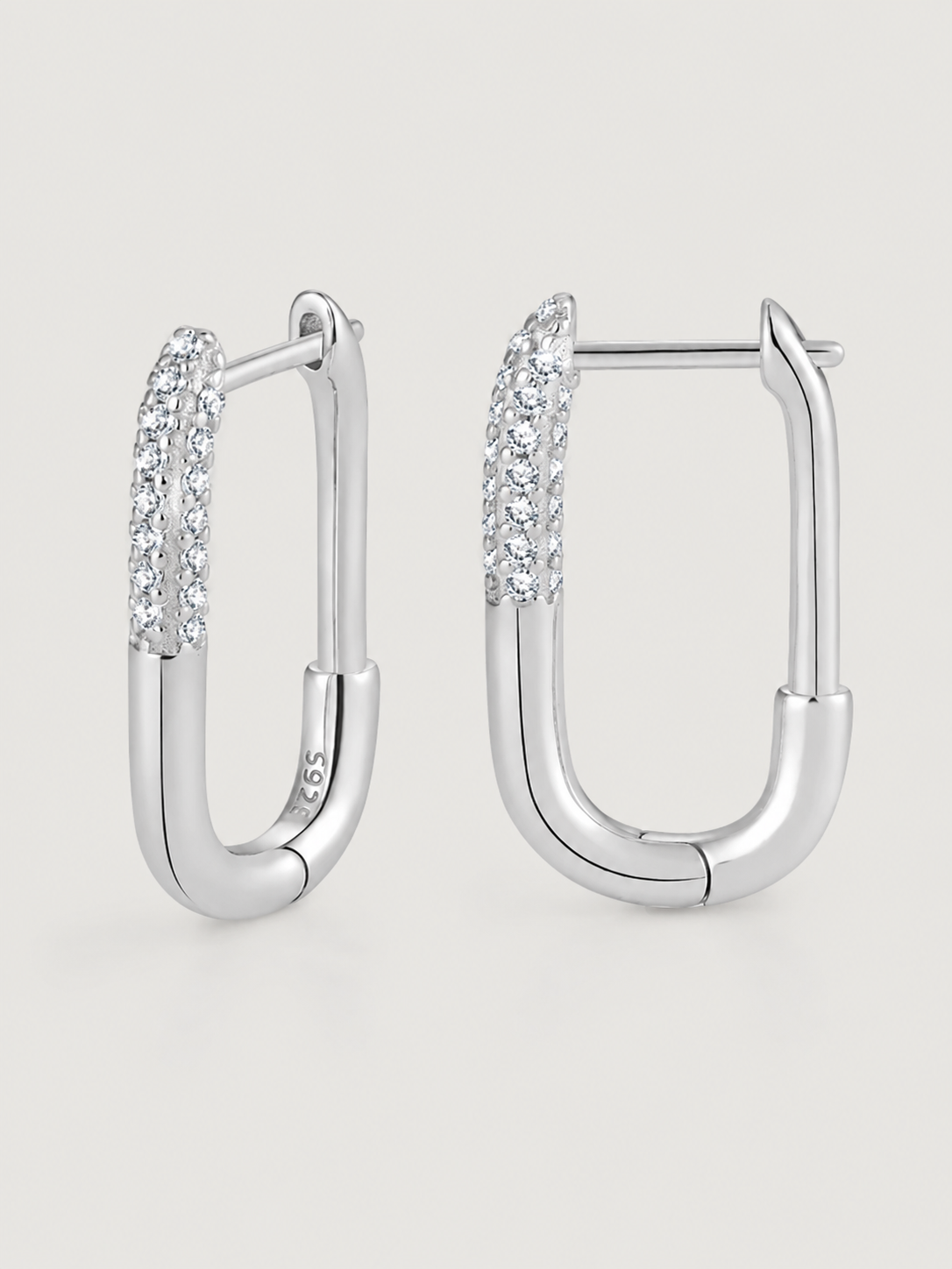 Cercei din argint 925 Silver Urban Spark hoop cu zirconii