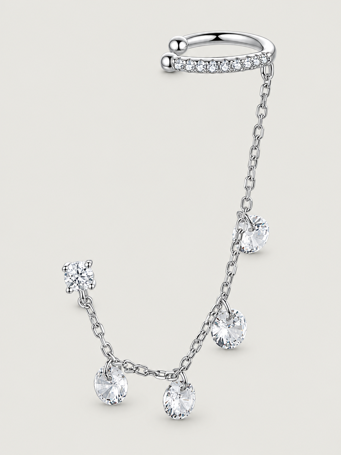 Cercei din Argint Celestial Drip cu Zirconii 5A