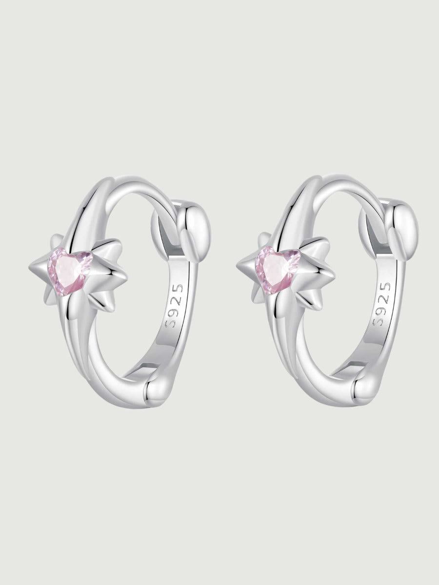 Cercei din argint Celestial Love cu zirconii 5A