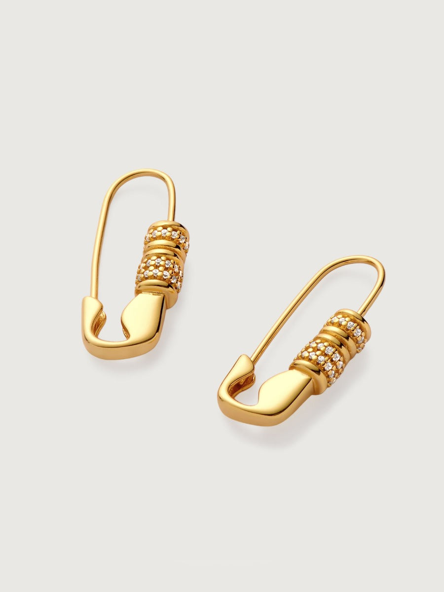 Cercei din argint Freedom Gold placați cu aur 18K