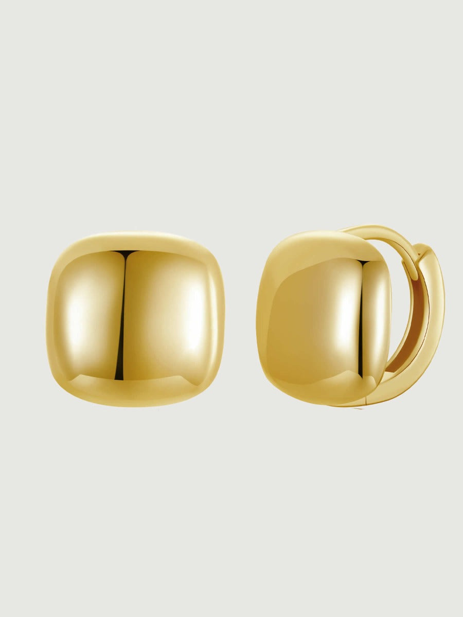 Cercei din argint Golden Luxe Hoops