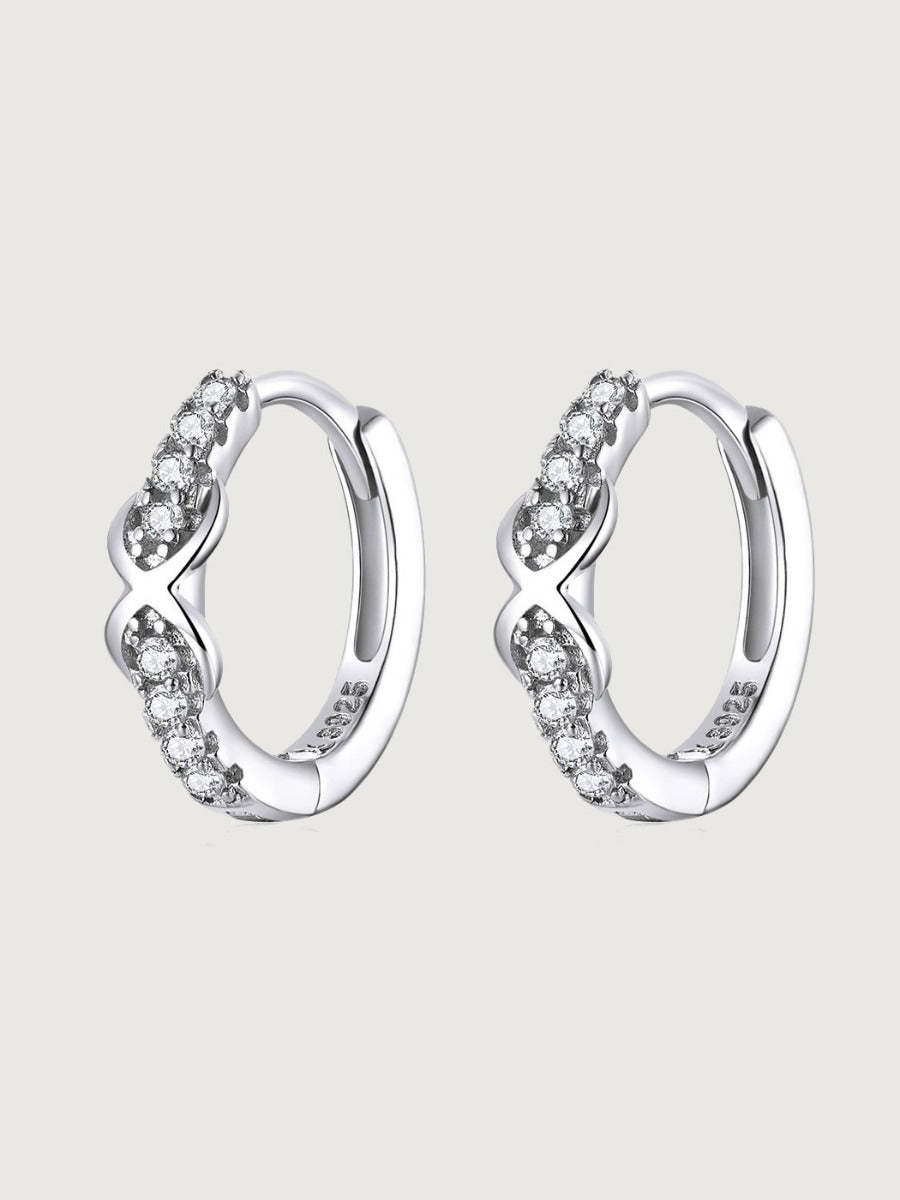 Cercei din argint Infinity Symbol cu zirconii premium 5A