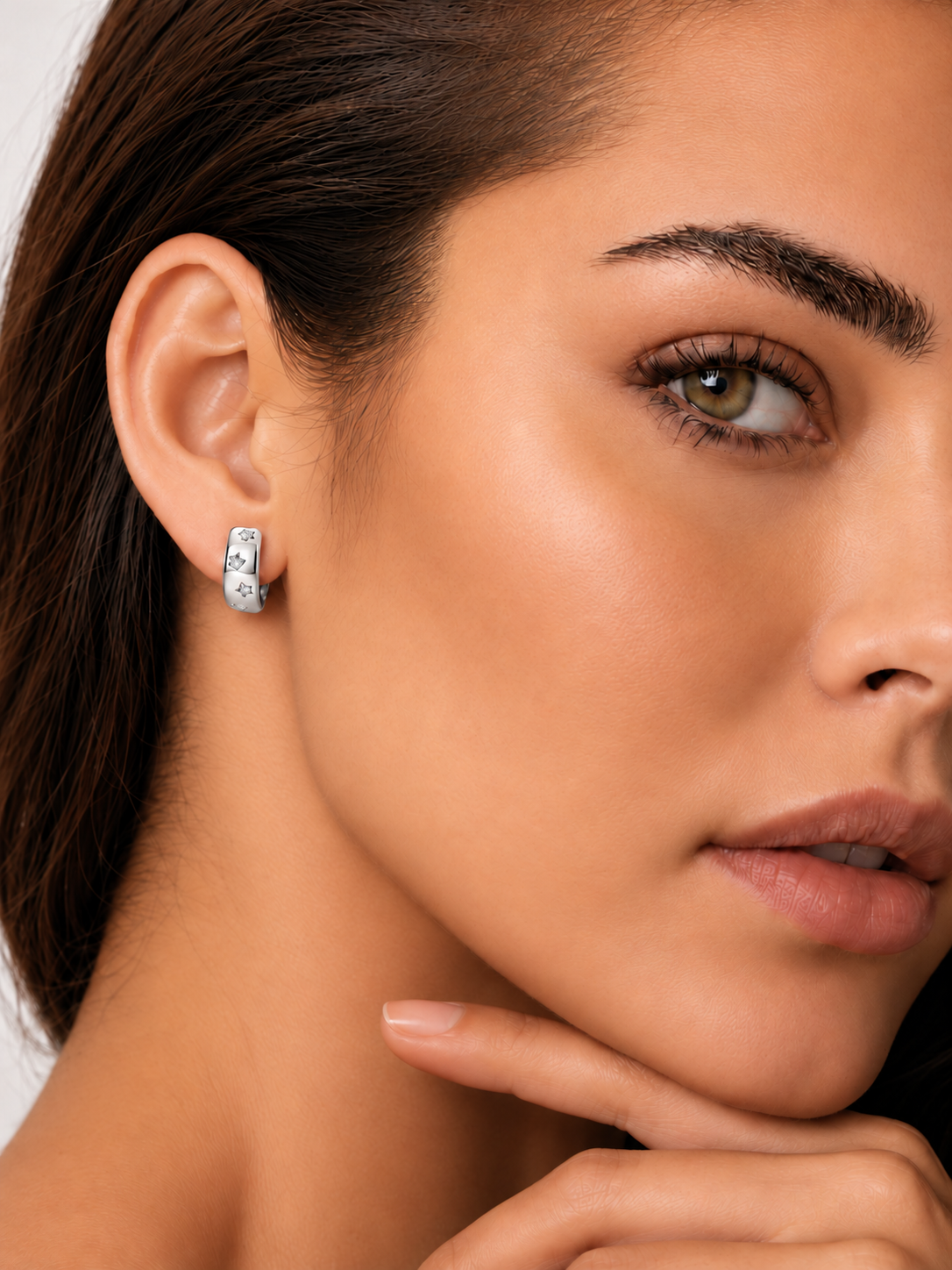 Cercei din Argint Moissanite Silver Celestial Glow