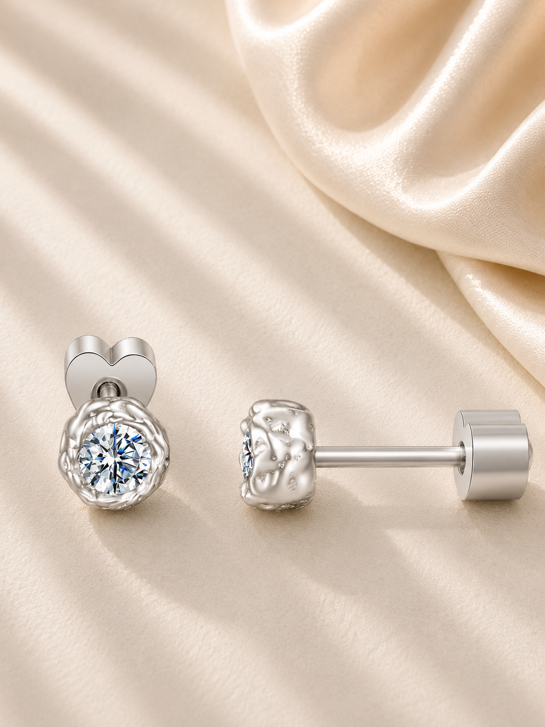 Cercei premium din argint 925 cu moissanite