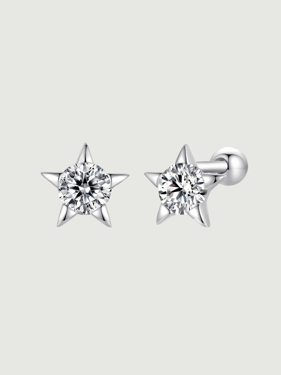 Cercei din argint Stellar Spark cu zirconii 5A