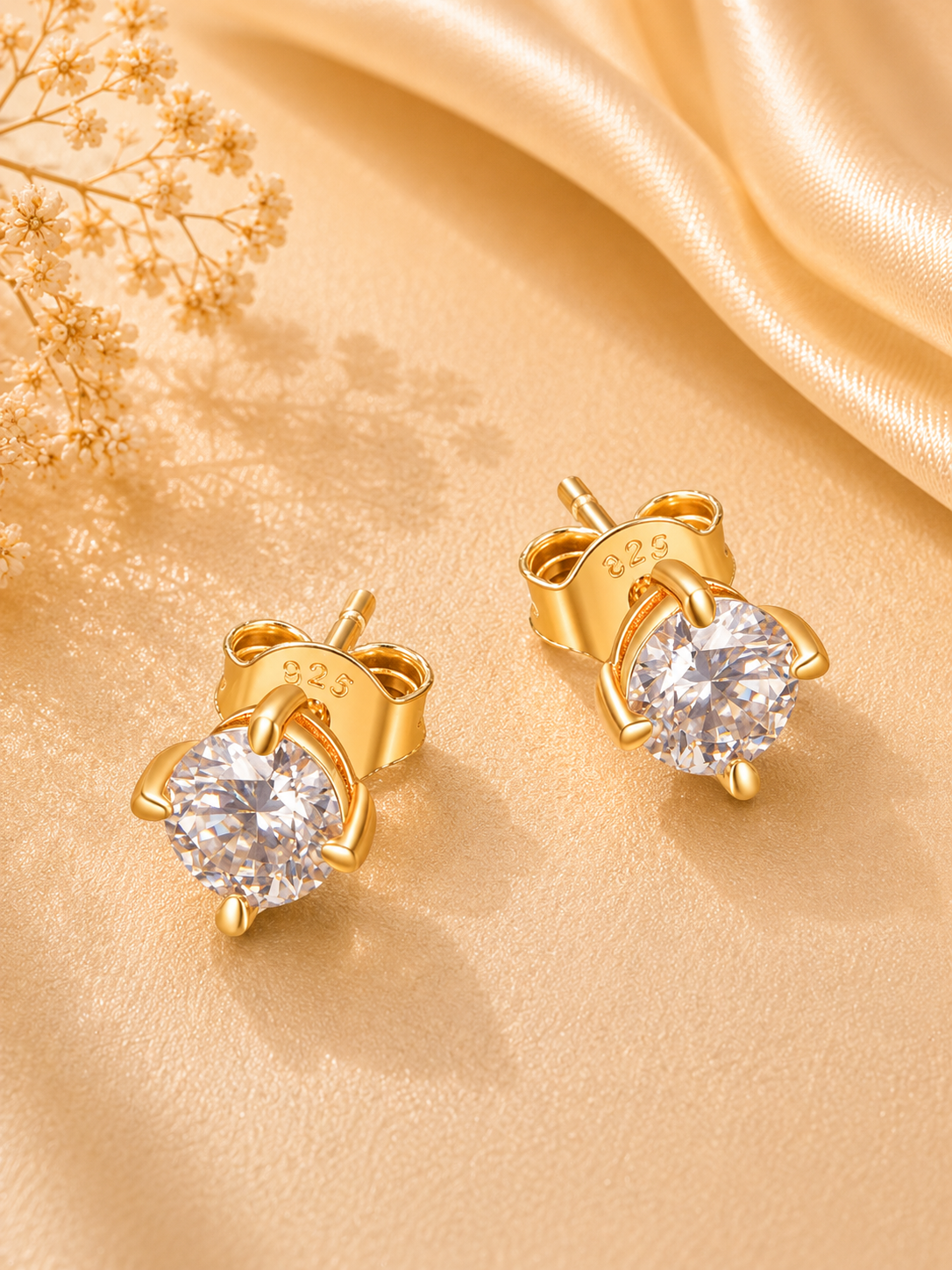 Cercei cadou premium cu moissanite alt unghi