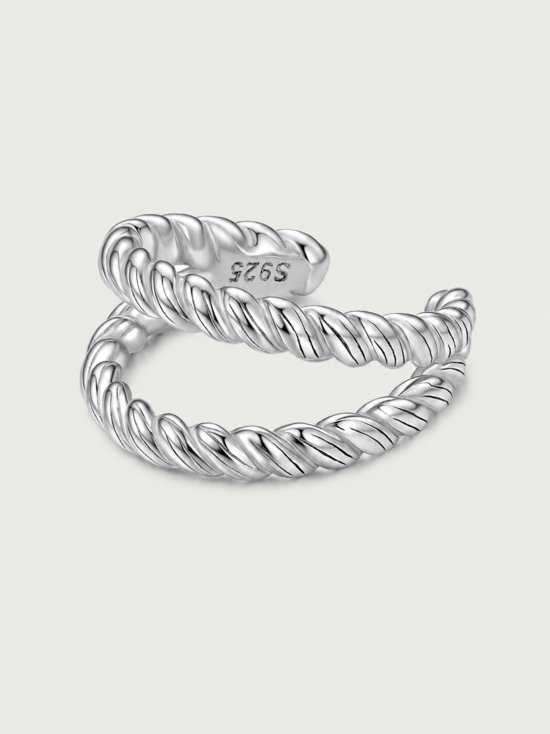 Cercei Cuff din Argint Twist Harmony cu design torsadat
