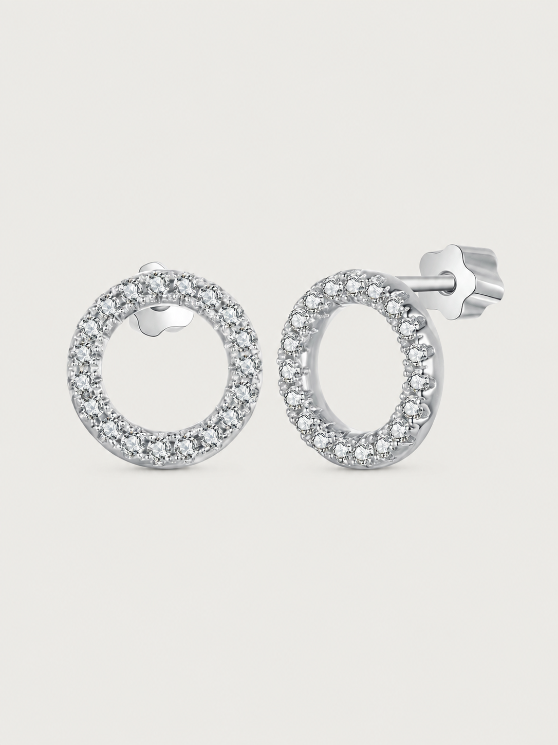 cercei-din-argint-moissanite-halo-circle-argintii