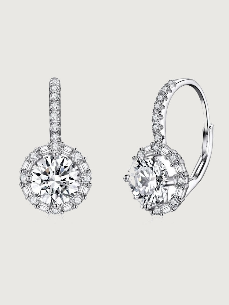 Cercei eleganți din argint 925 cu zirconiu model Shining Time