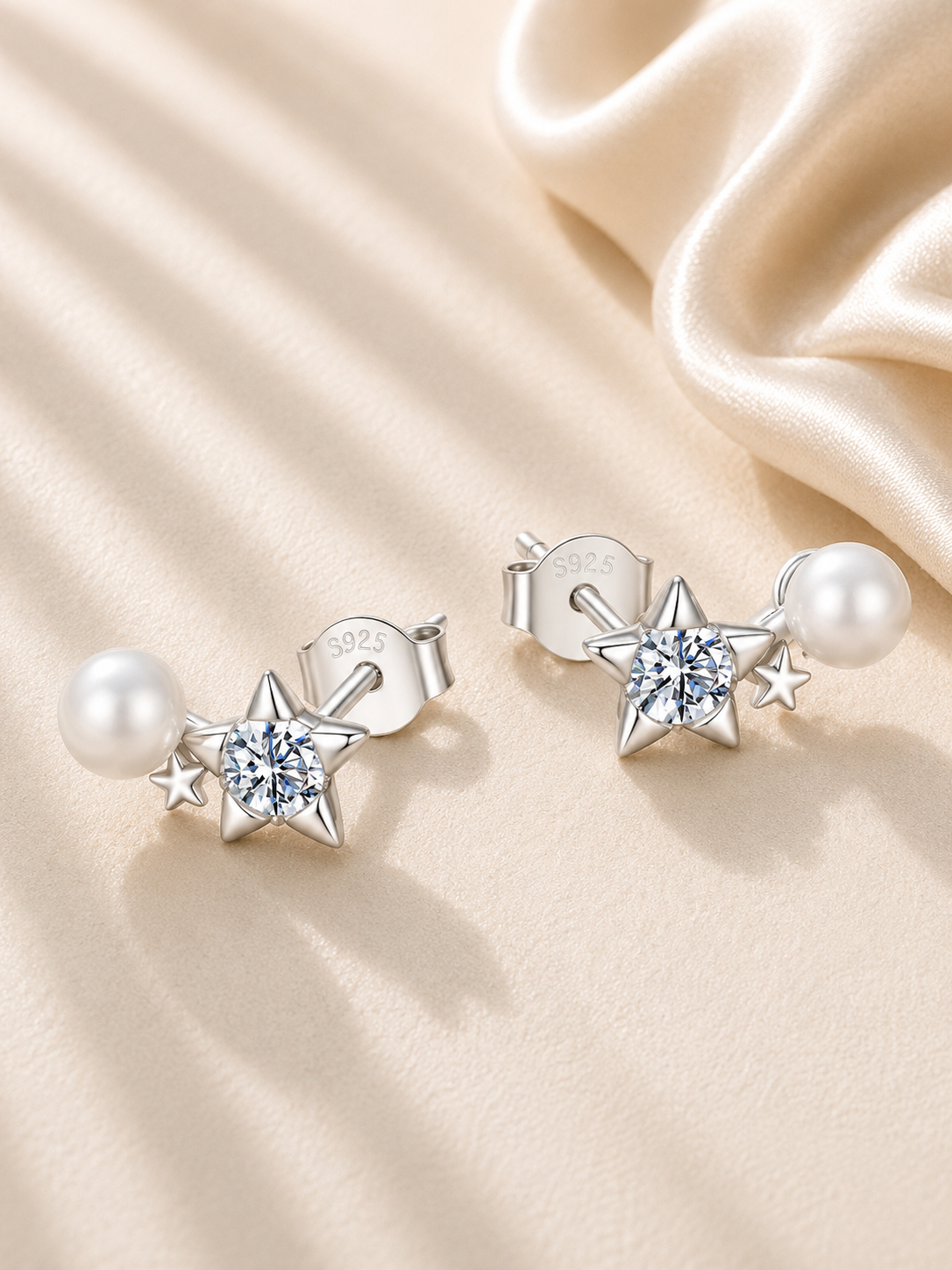Cercei eleganti din argint 925 cu moissanite lifestyle