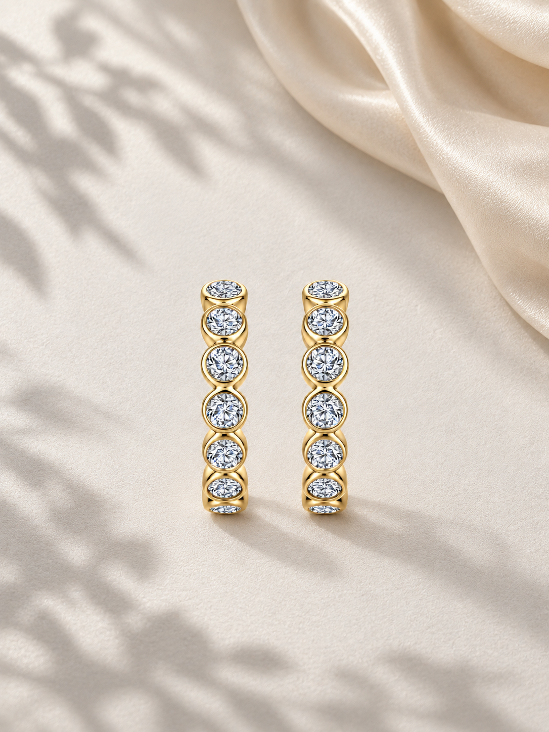 Cercei din Argint 925 Gold cu Moissanite