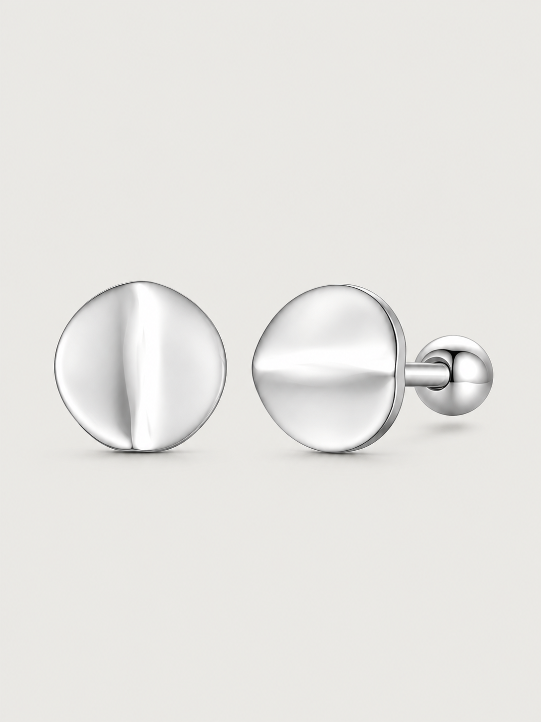 Cercei mici din argint 925 rotunzi model Lunar Essence