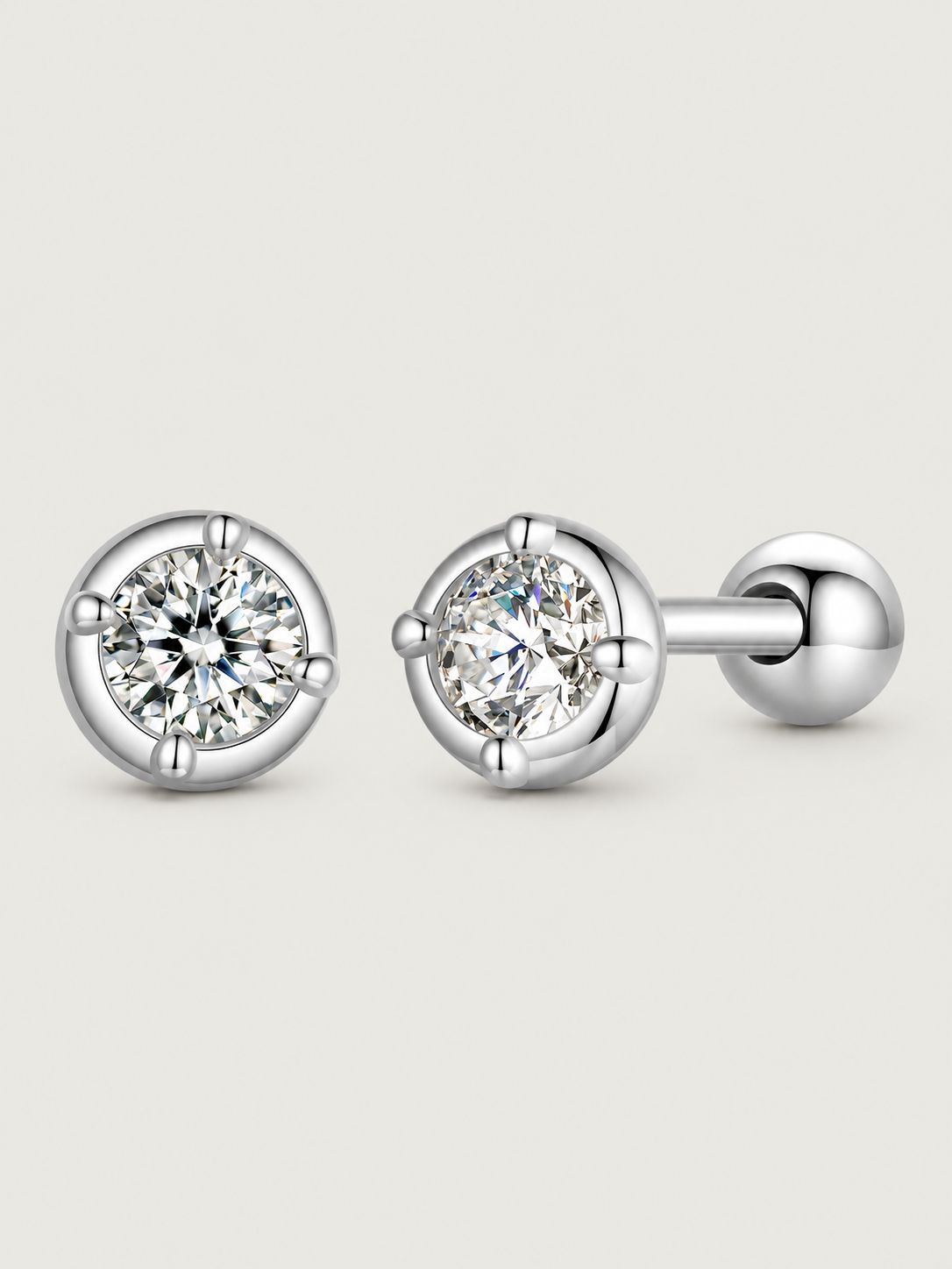 Cercei Five Star Radiance din argint cu moissanite