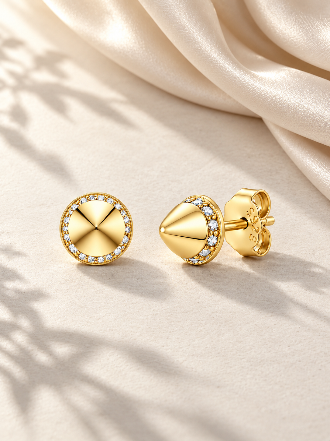 Cercei Gold cu Moissanite 0,20 CTW