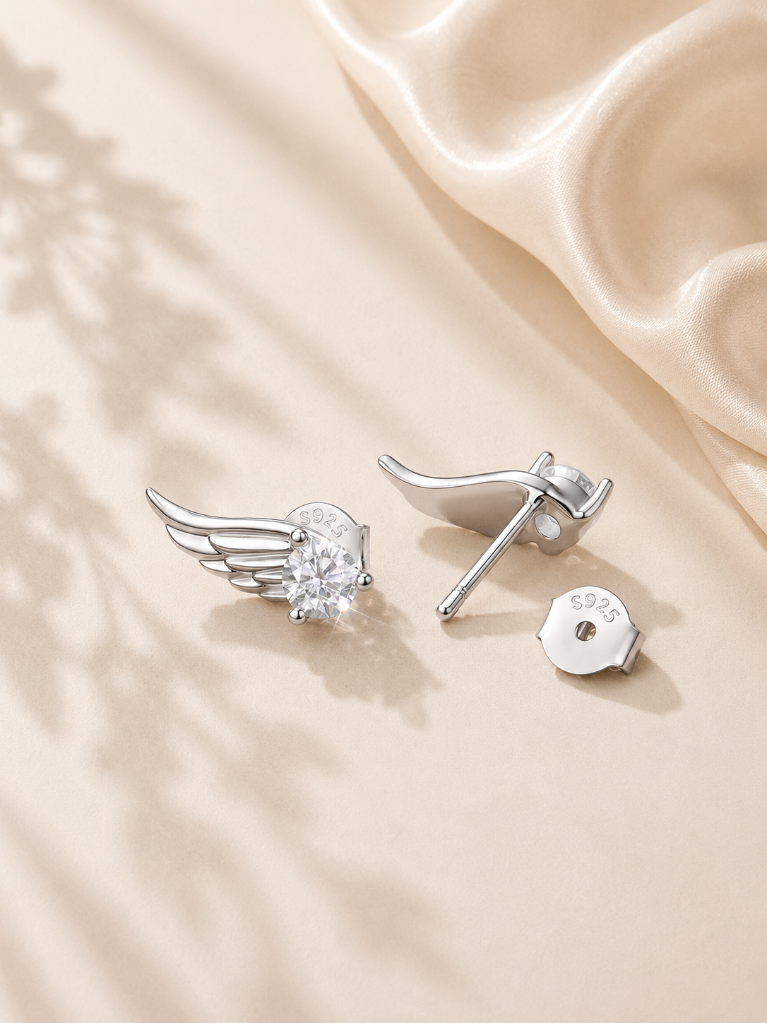 Cercei premium din argint cu moissanite și design delicat