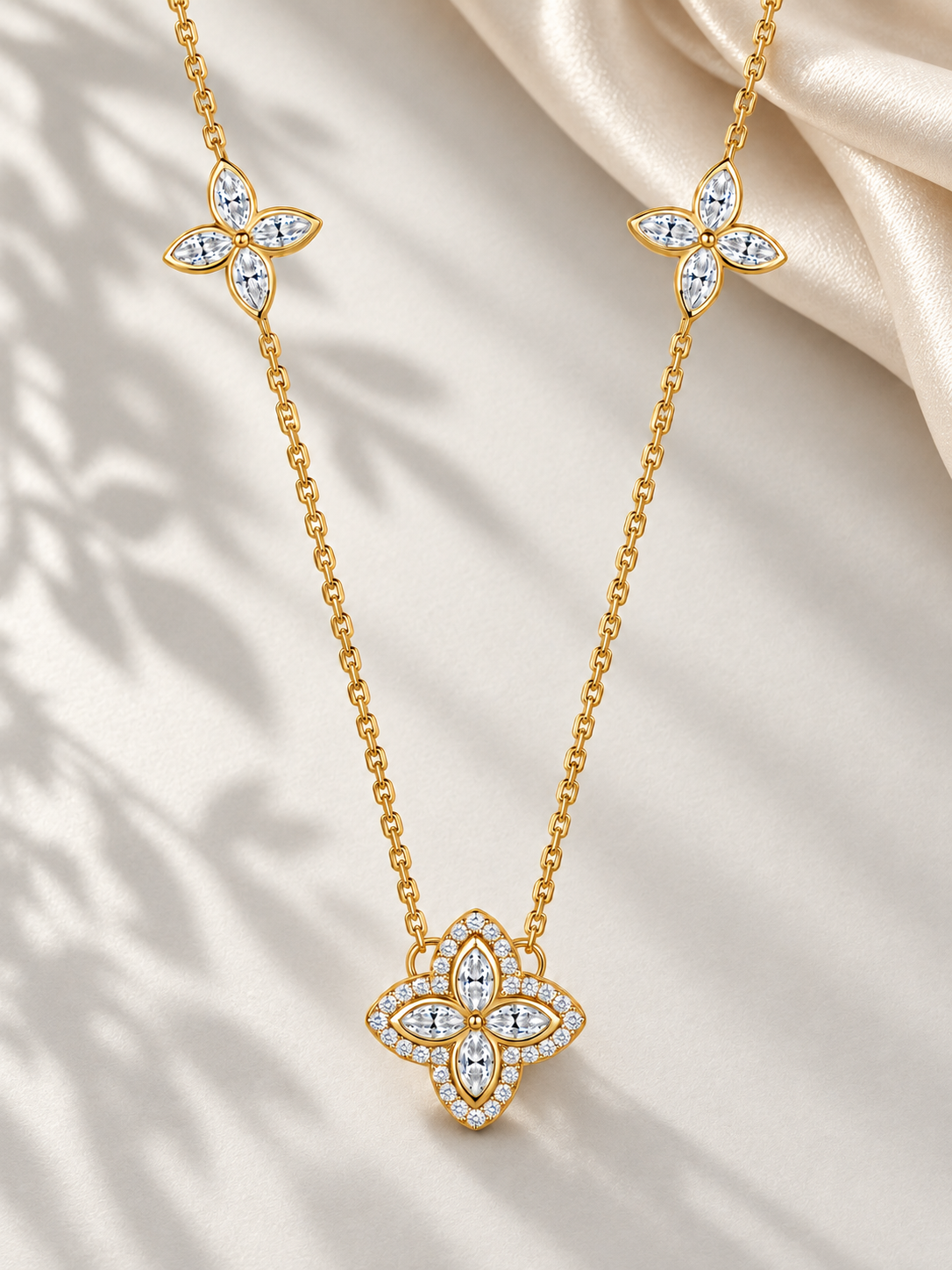 Colier din Argint 925 Gold cu Moissanite 1,4 CTW