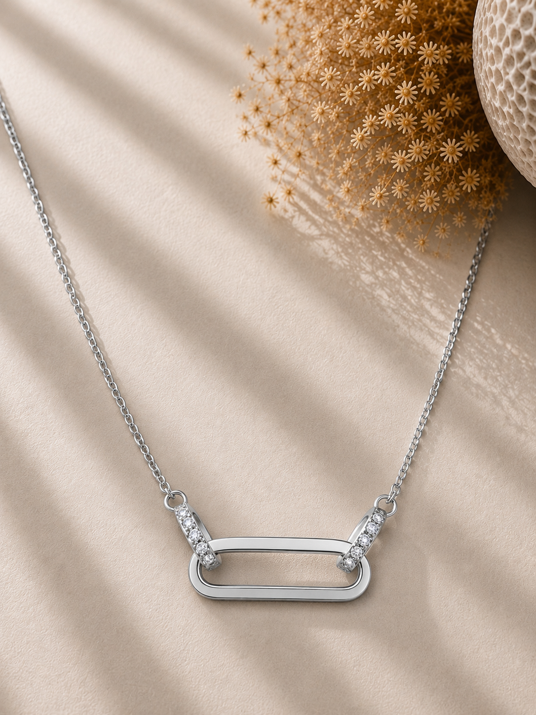Colier din argint 925 Silver Linked Radiance geometric editorial