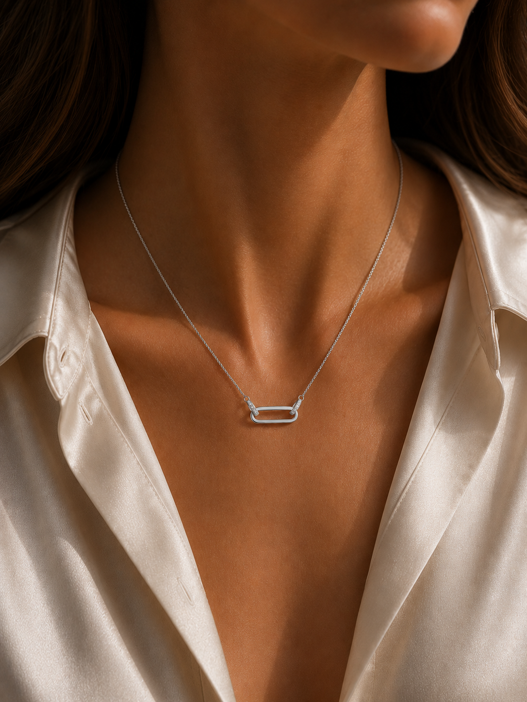 Colier din argint 925 Silver Linked Radiance geometric la gat