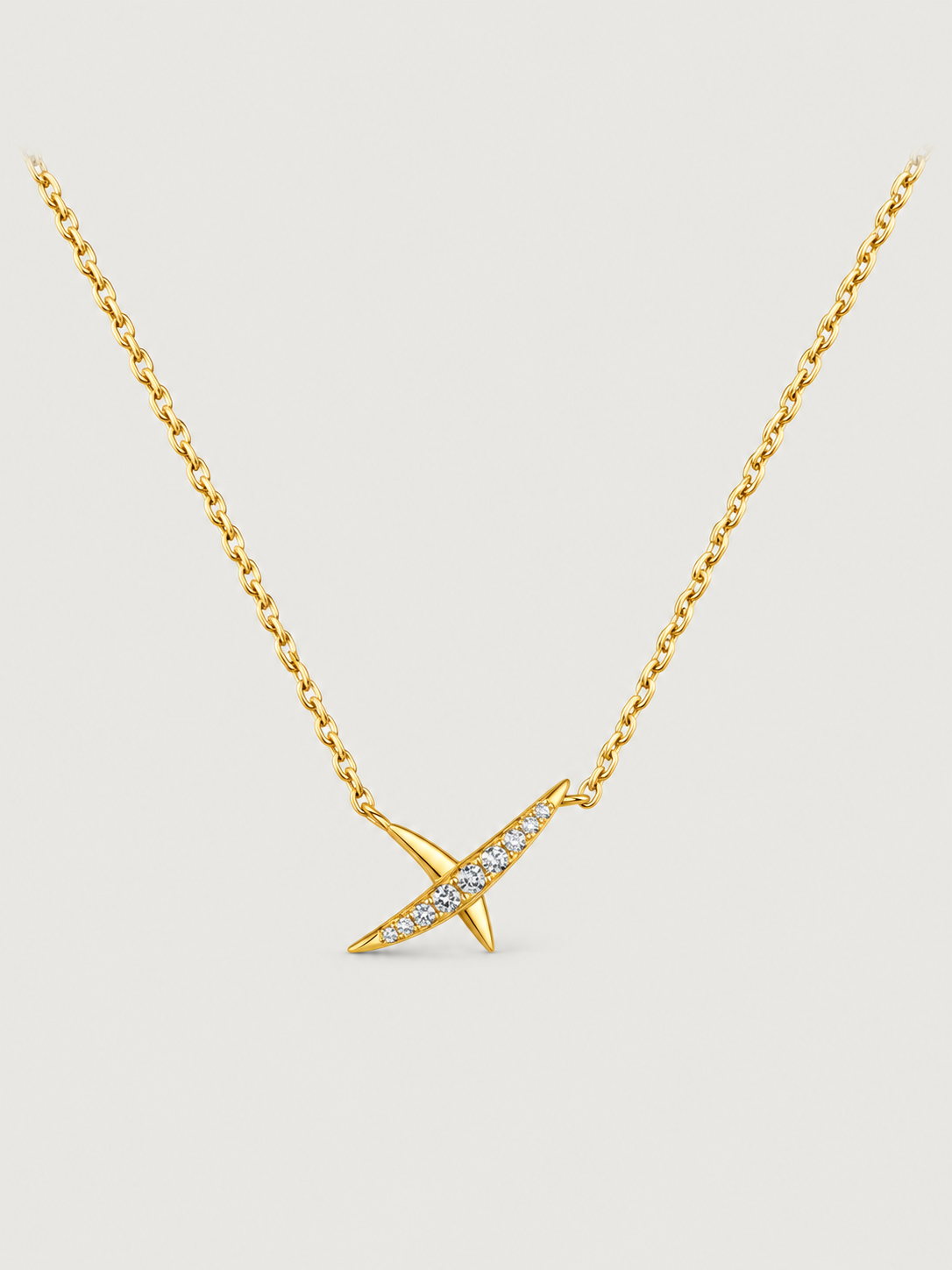 Colier din Argint Aurit Zirconii 5A Shooting Star