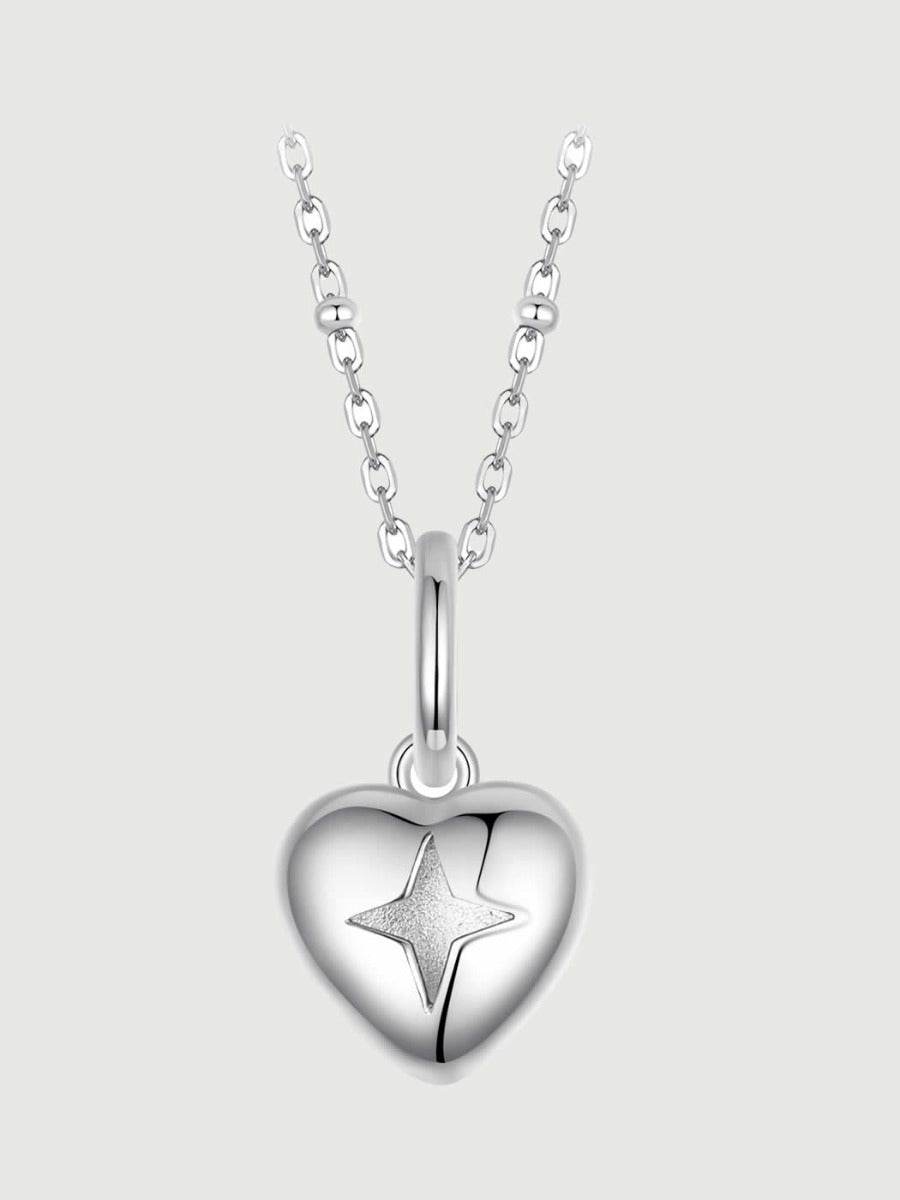 Colier din argint Celestial Heart cu pandantiv inimă