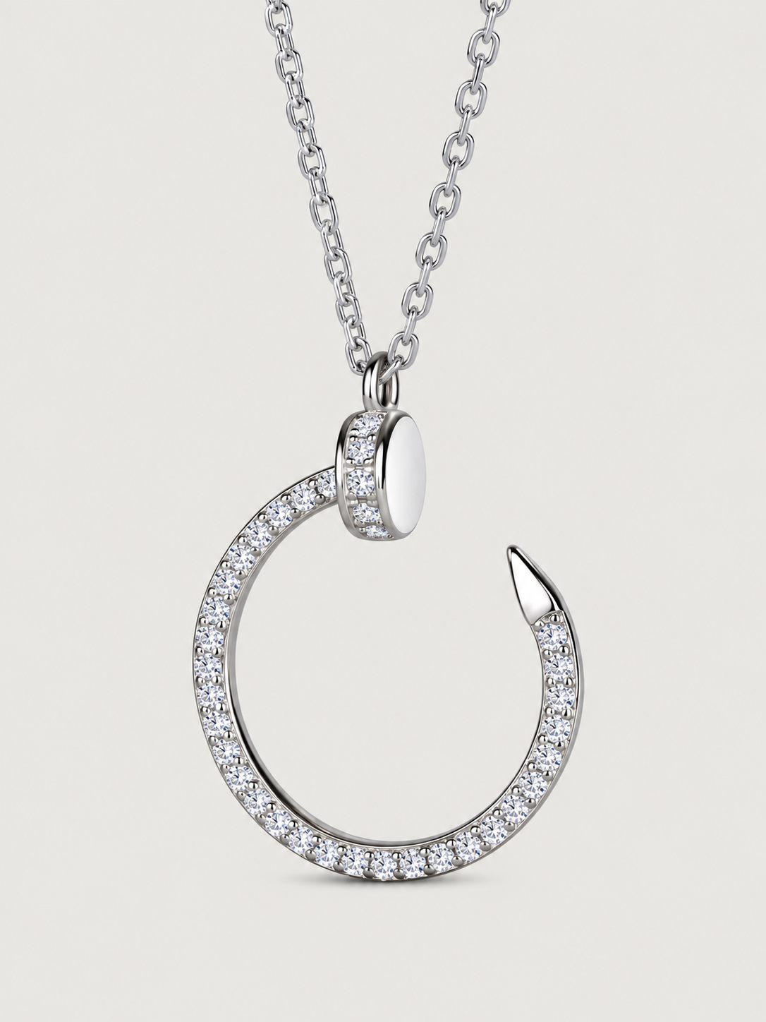Colier din Argint Moissanite Silver Nail