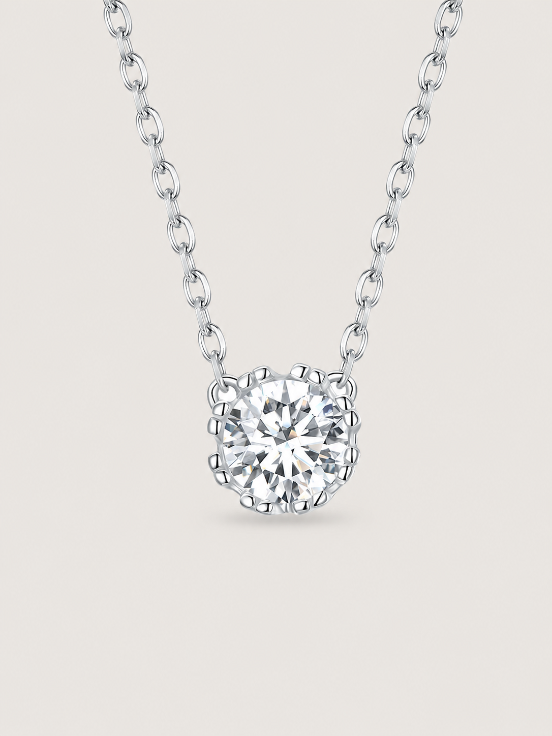 Colier din argint Tiny Shiny Stone Small cu zirconiu 5A