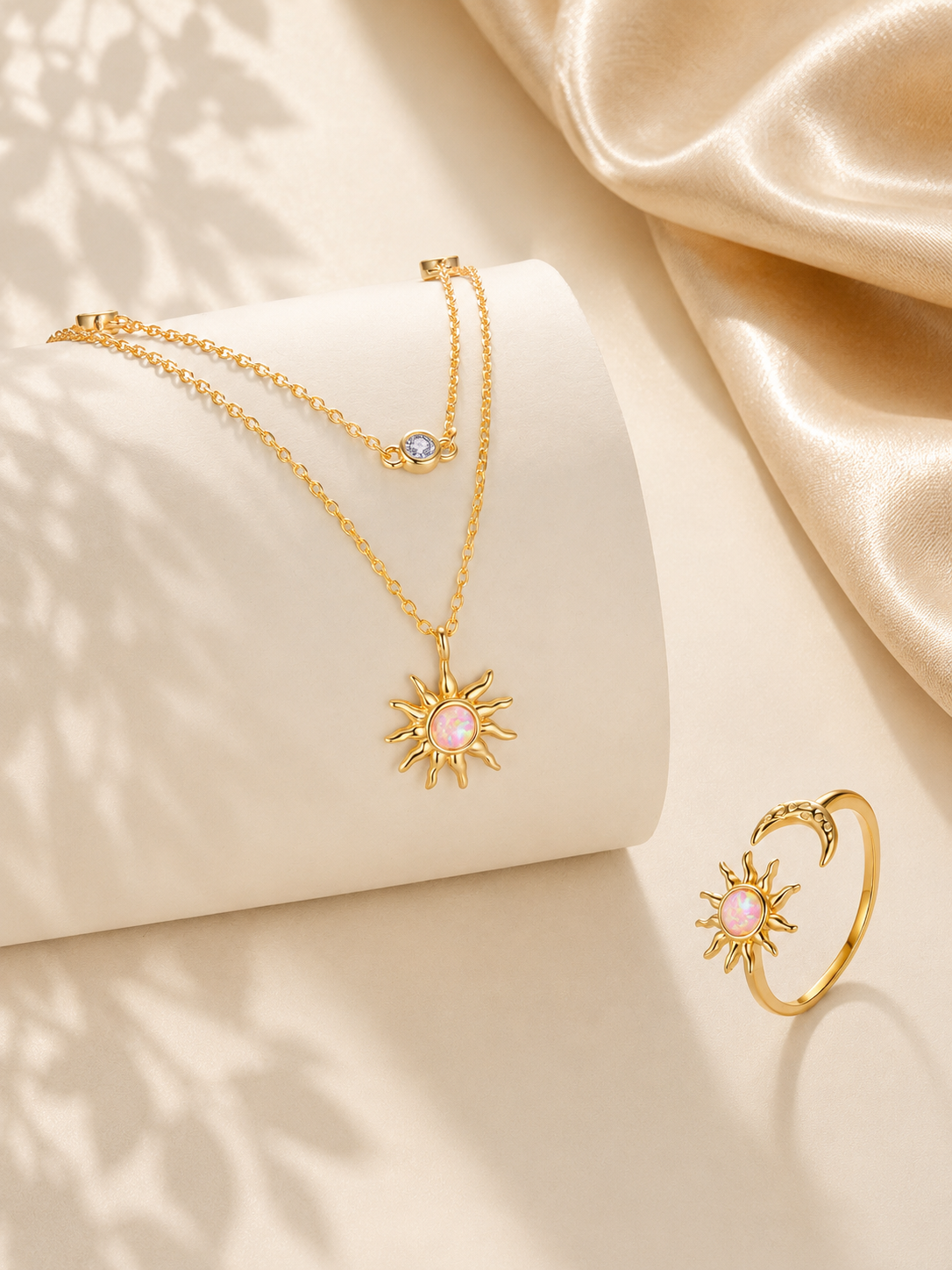 Colier cadou elegant din argint layered set