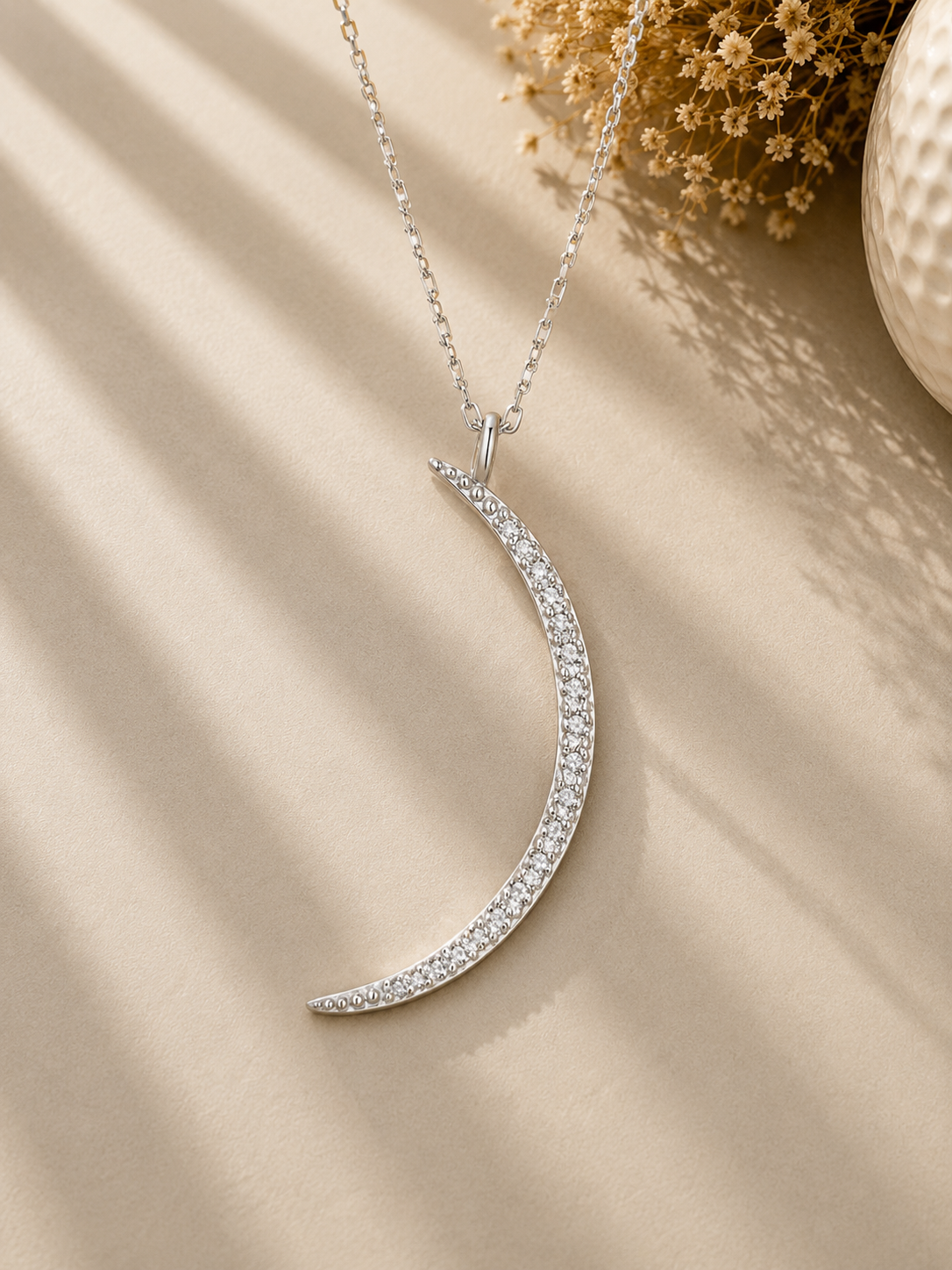 Colier delicat din argint 925 design lunar