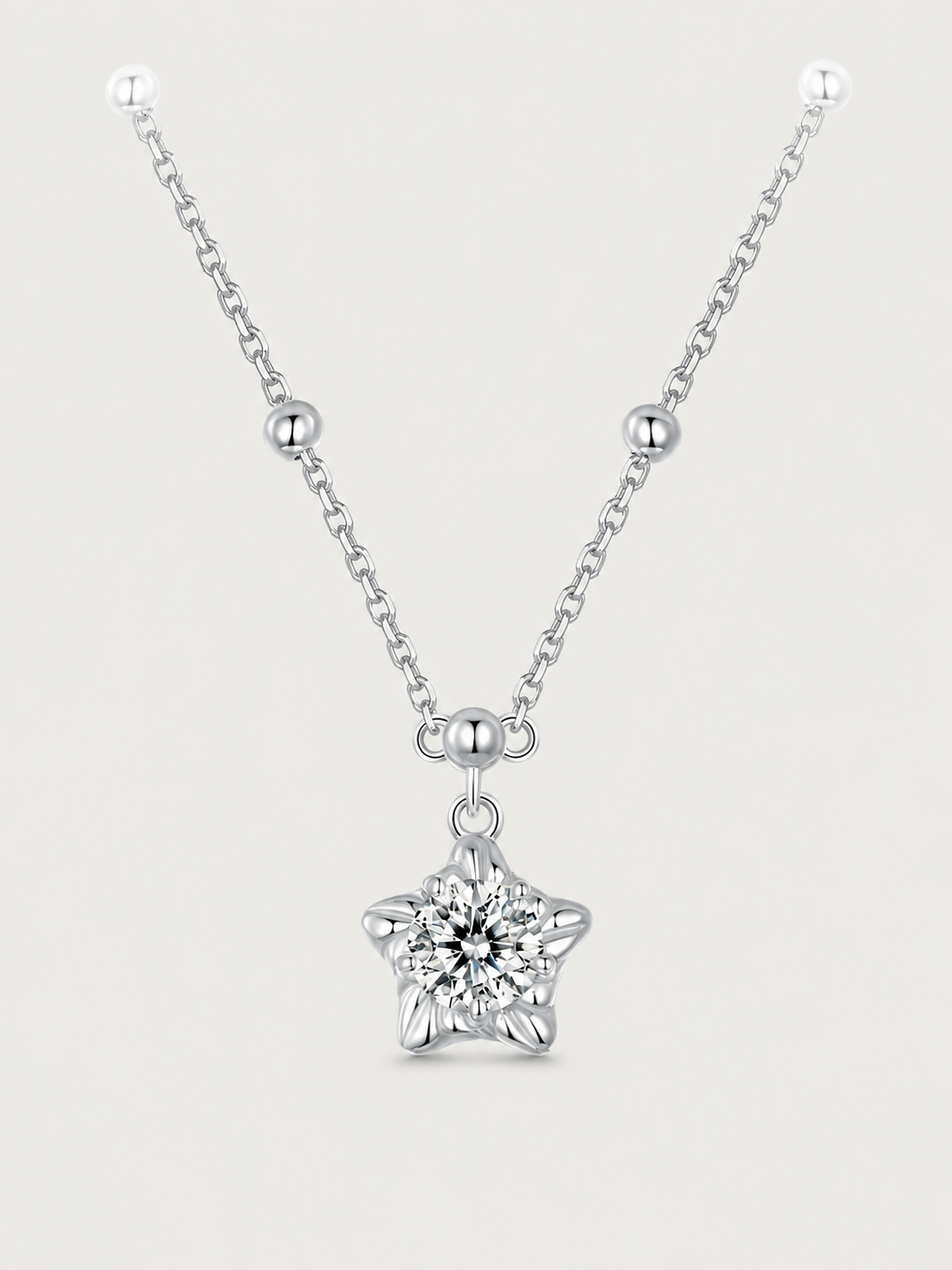 Colier din Argint Moissanite Celestial Star 0.5 ct