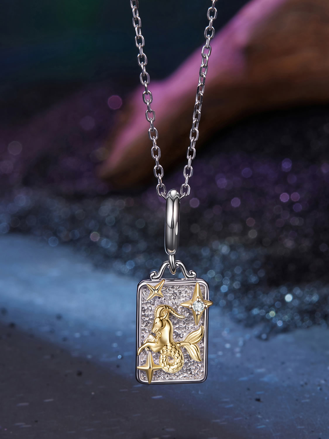 Colier elegant din argint cadou zodia Capricorn