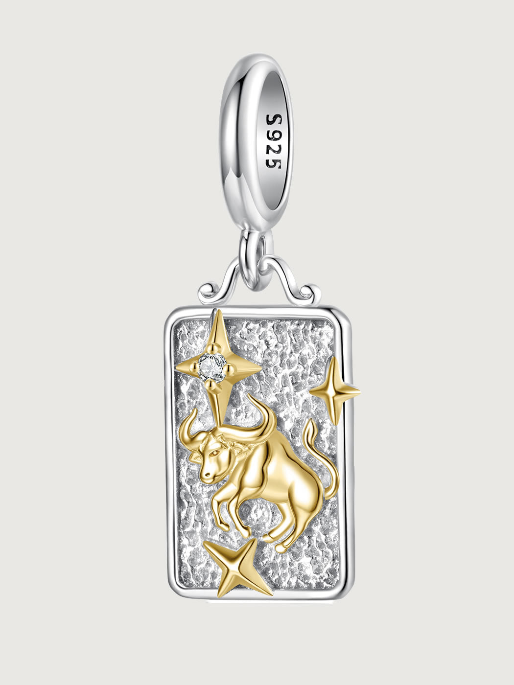 Colier modern din argint simbol zodiac Taur