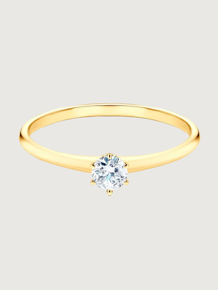 Inel de Logodna Imperial Splendor din Aur Galben cu Diamant 0.13Ct