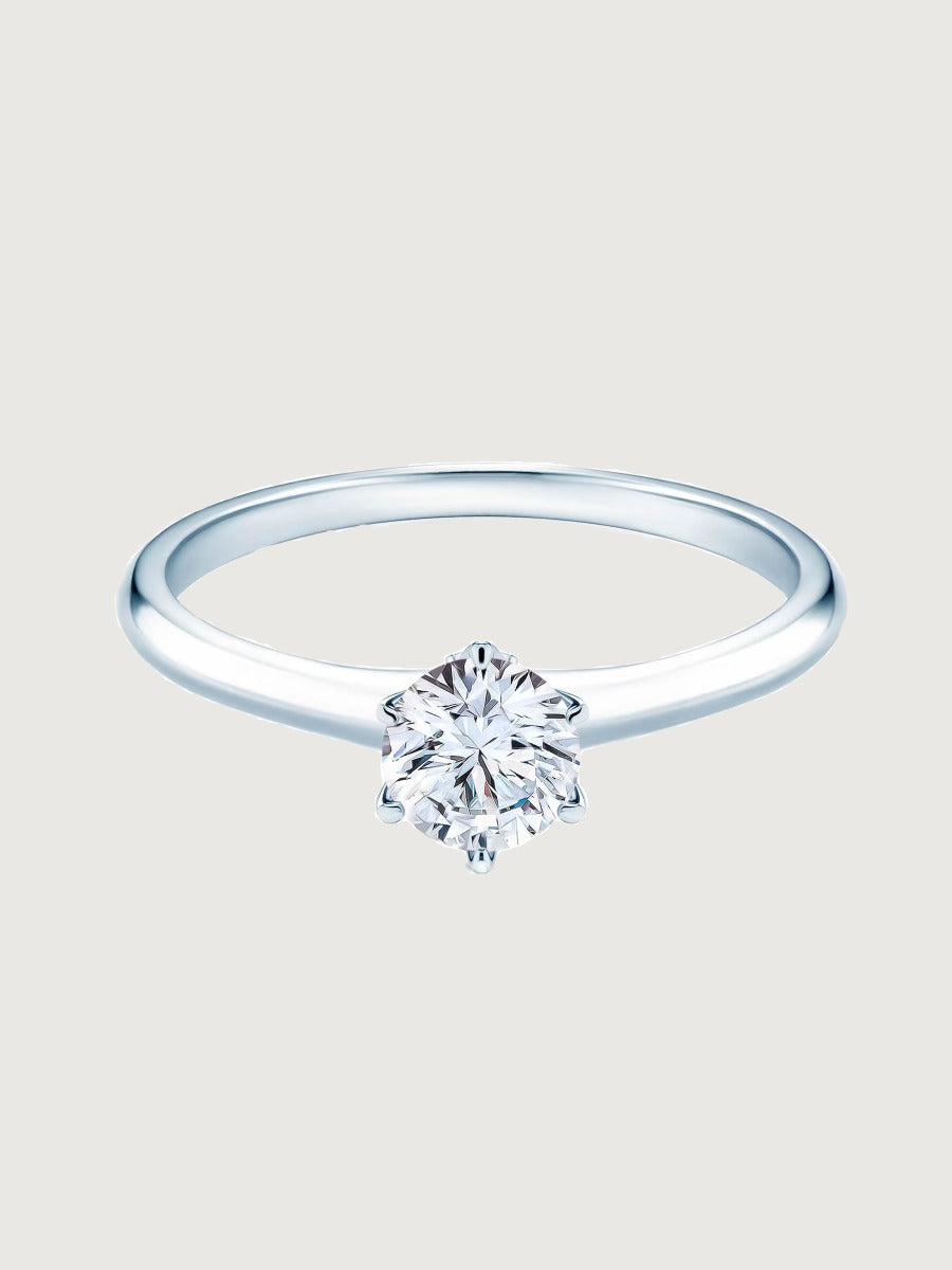 Inel de Logodna Imperial Splendor din Aur Alb cu Diamant 0.33Ct