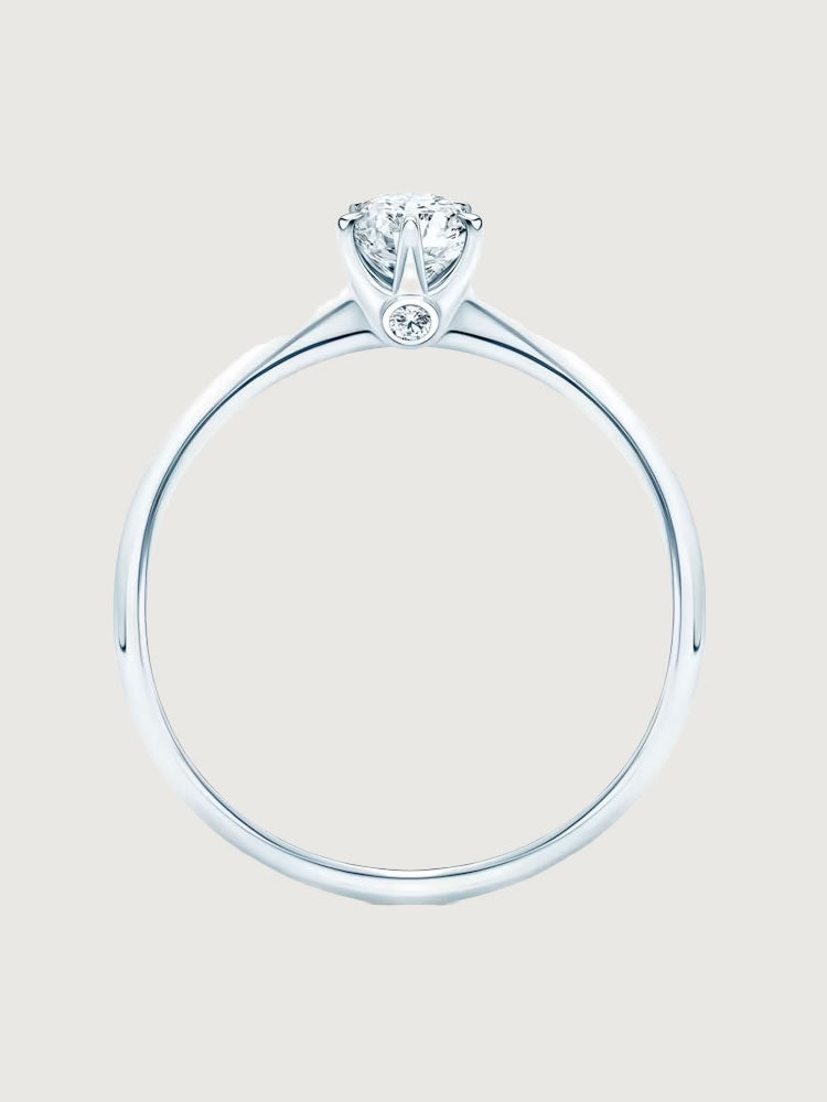 Inel de Logodna Imperial Splendor din Aur Alb cu Diamant 0.23Ct