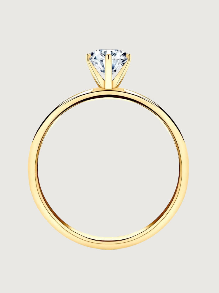 Inel de Logodna Timeless Grace din Aur Galben cu Diamant 0.5Ct