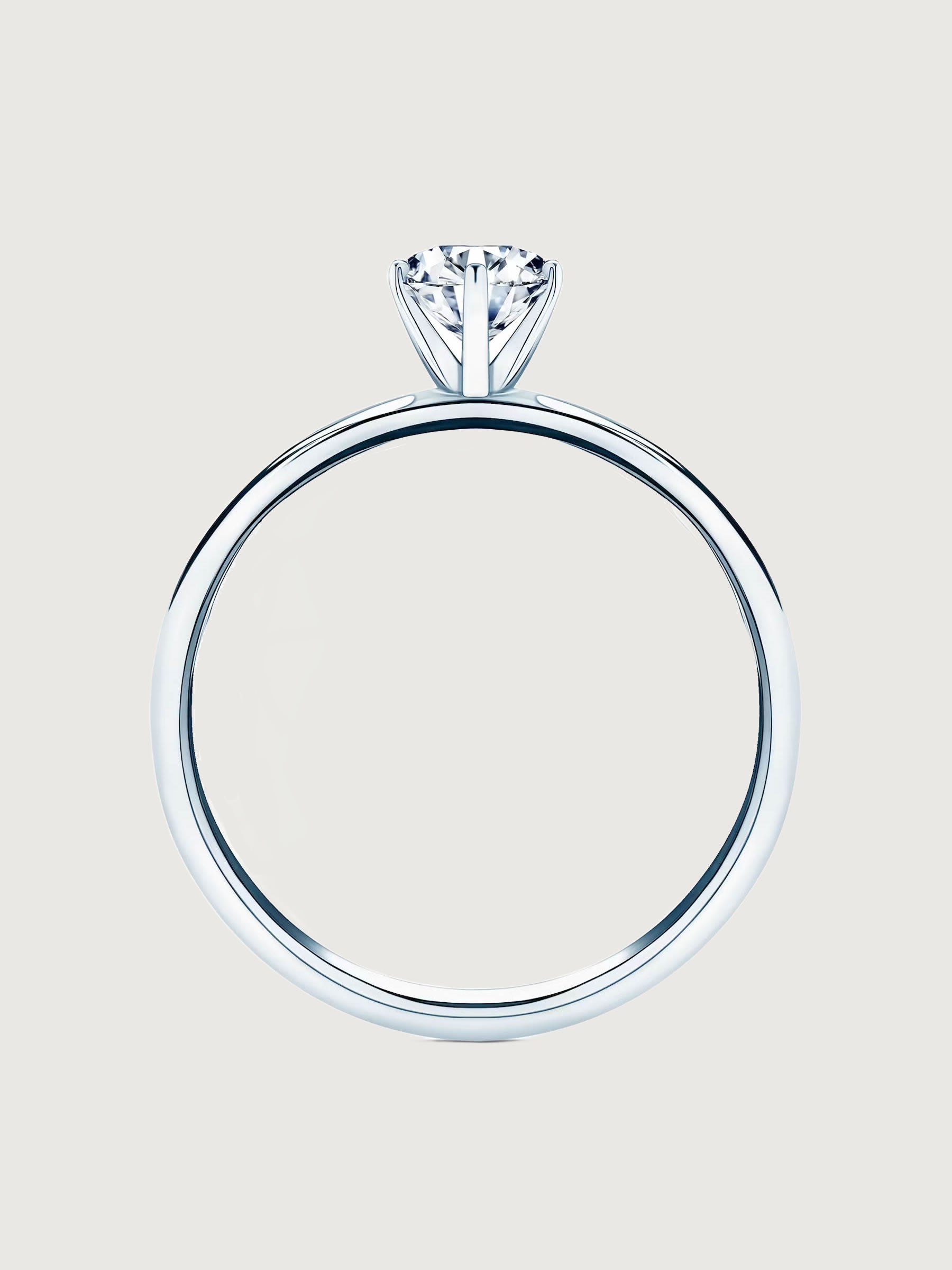 Inel de Logodna Timeless Grace din Aur Alb cu Diamant 0.6Ct