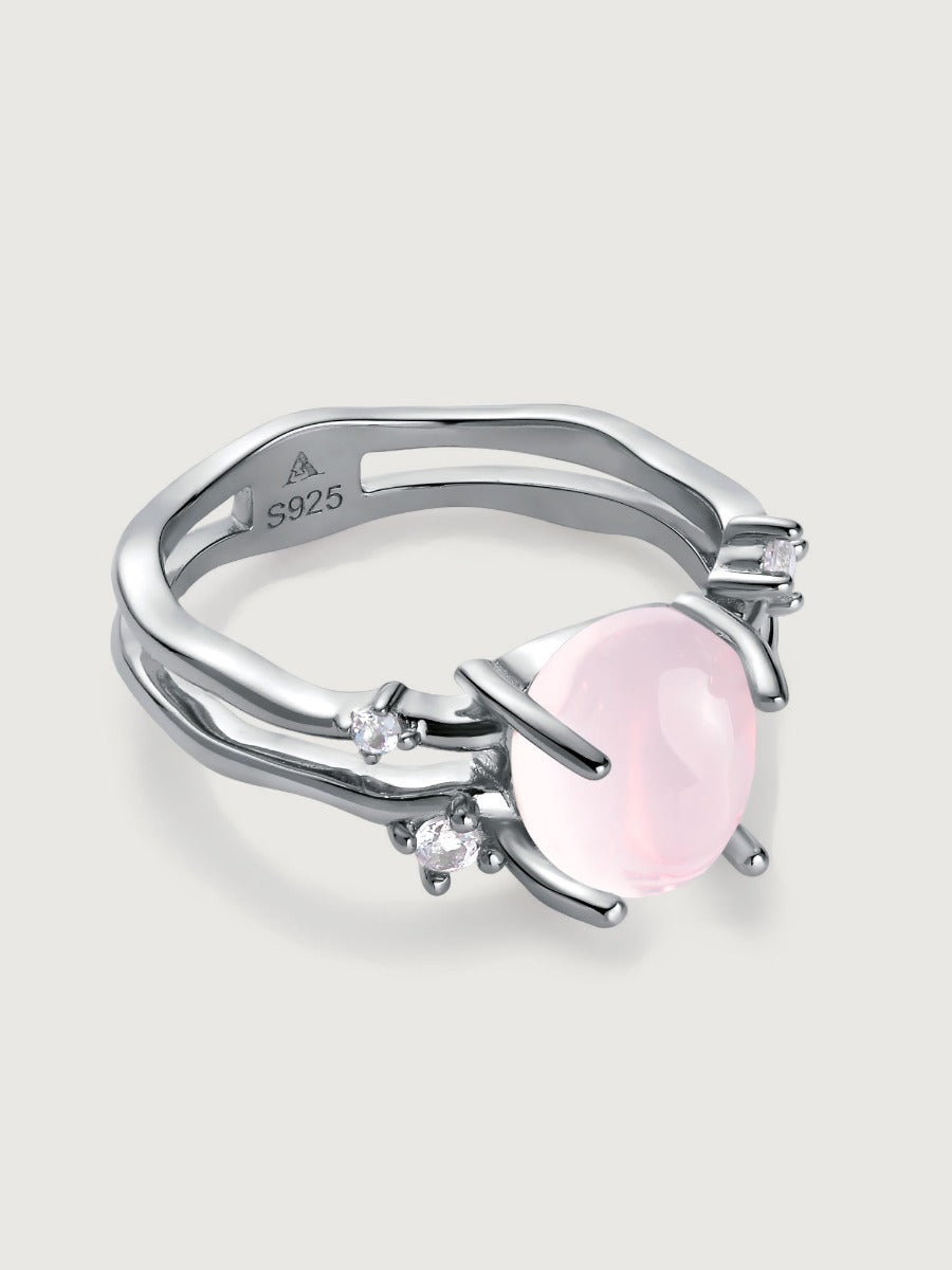 Inel din Argint Rose Quartz Sofia Silver
