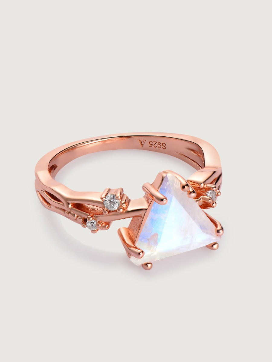 Inel din Argint Moonstone Valentina Rose Gold
