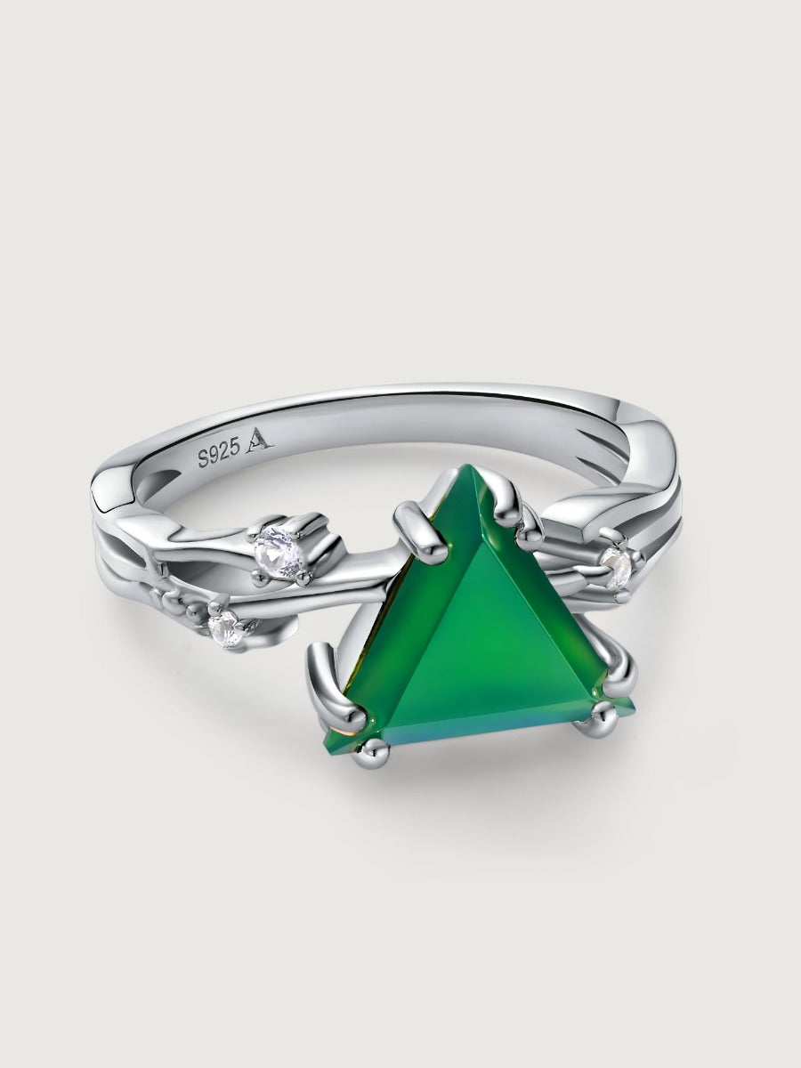 Inel din Argint Green Onyx Valentina Silver
