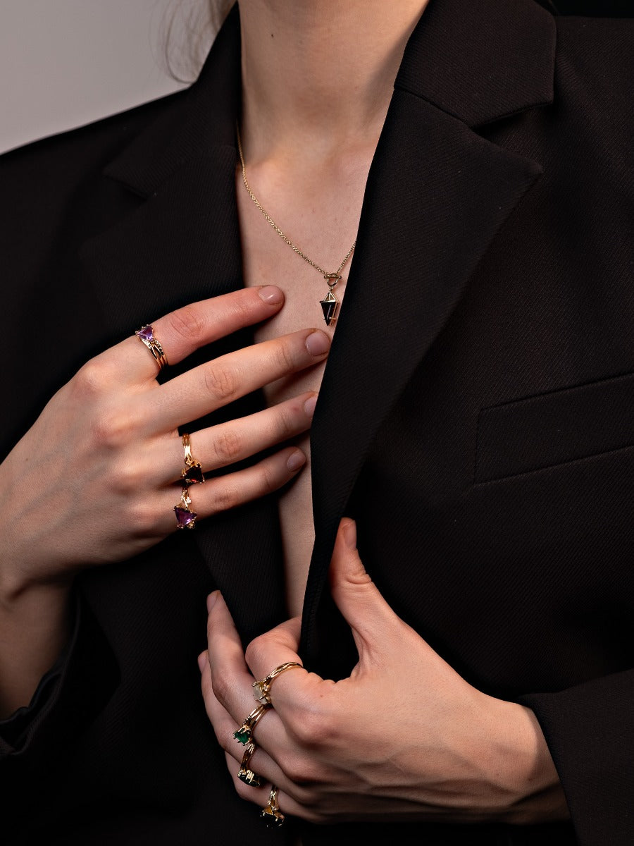 Inel din Argint Amethyst Elegance in Every Angle