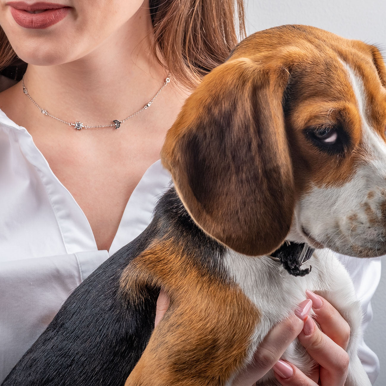 Pandantiv cu Lantisor din Argint Moon and Sun