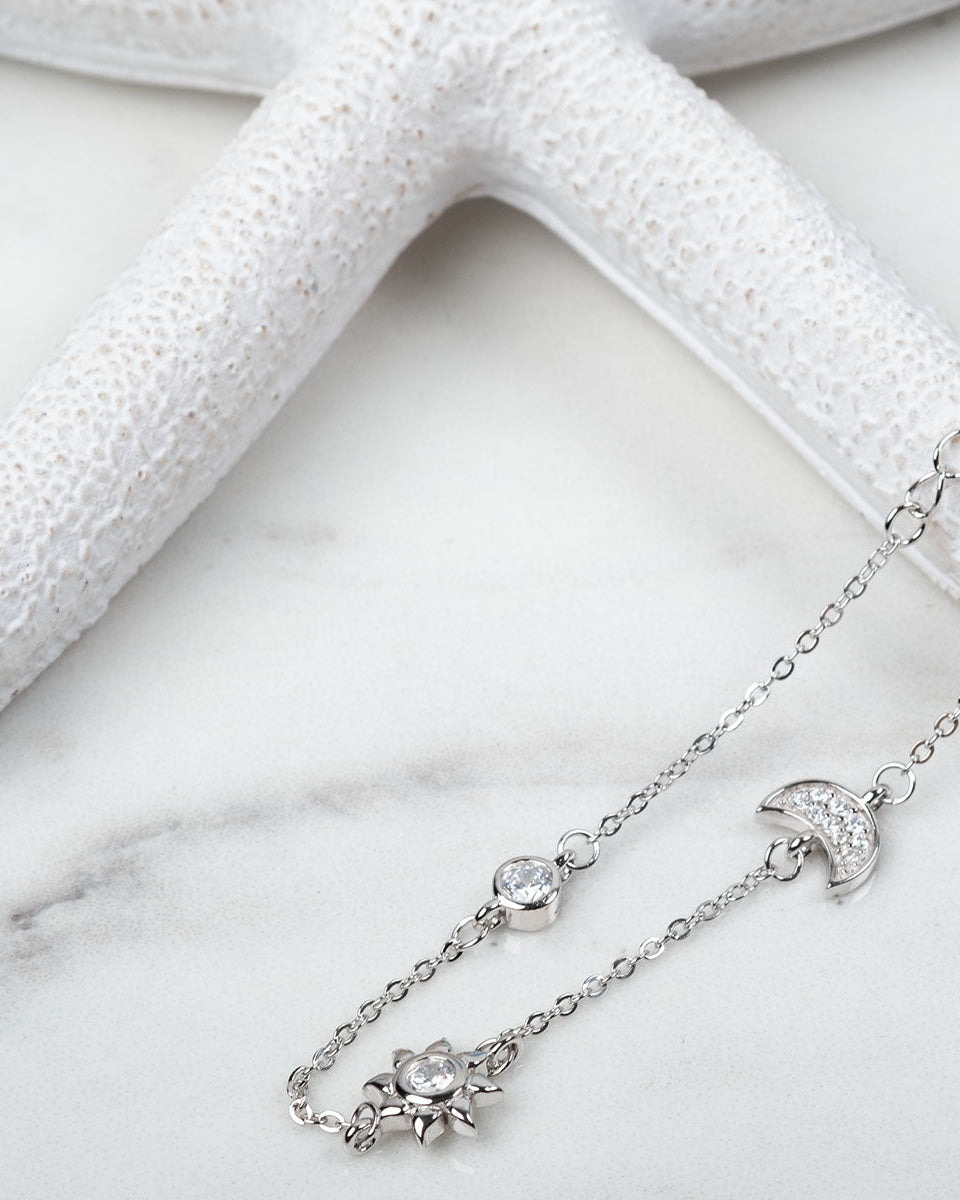 Bratara din Argint Moon Sun Stars