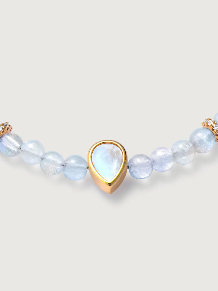 Bratara din Argint Moonstone Elegance in Every Tear Auriu