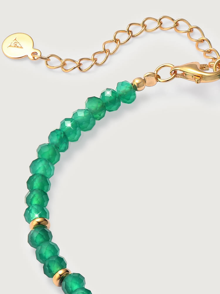 Bratara din Argint Green Onyx Elegance in Every Tear Auriu