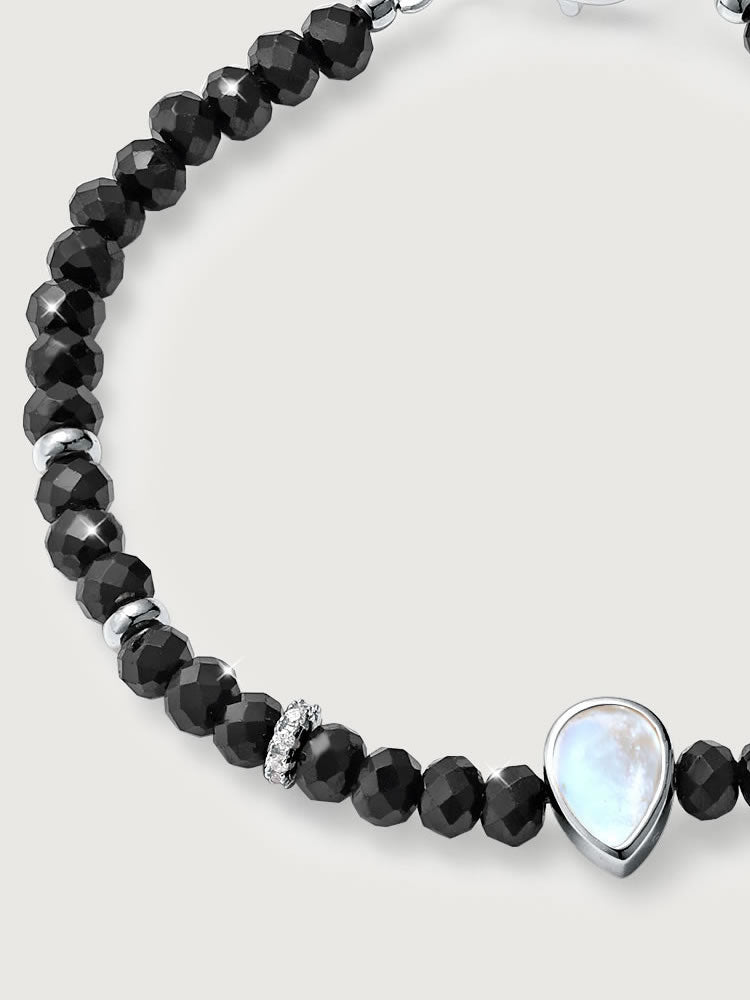 Bratara din Argint Black Onyx Elegance in Every Tear Argintiu