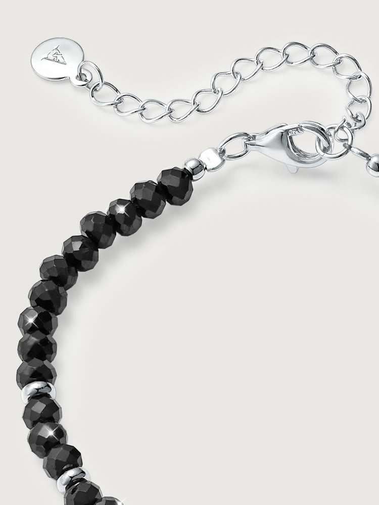 Bratara din Argint Black Onyx Elegance in Every Tear Argintiu