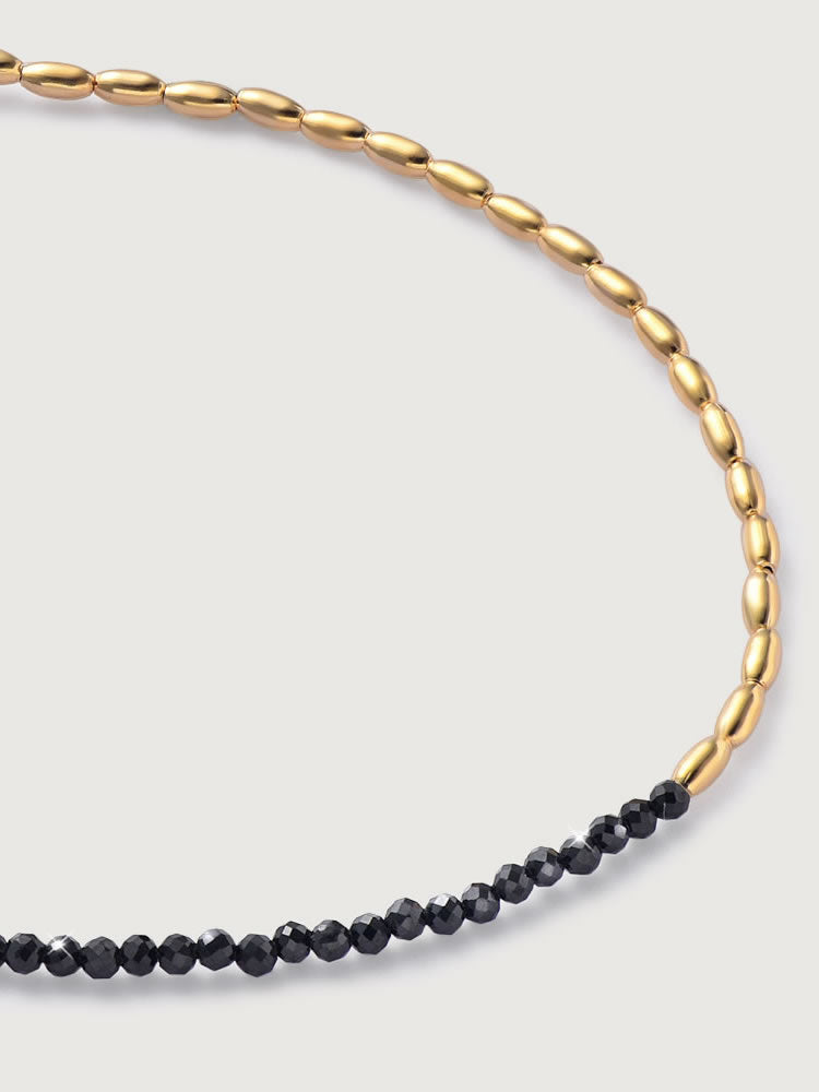 Pandantiv cu Lantisor din Argint Black Onyx Nocturne